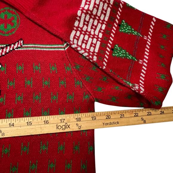 Star Wars Stormtrooper Ugly Christmas Sweater Men’s M Red Holiday Knit Lucasfilm - Picture 6 of 10
